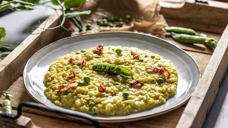 Italian saffron risotto made with Carnaroli rice