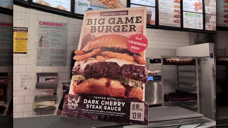 Arby's Big Game Burger sign