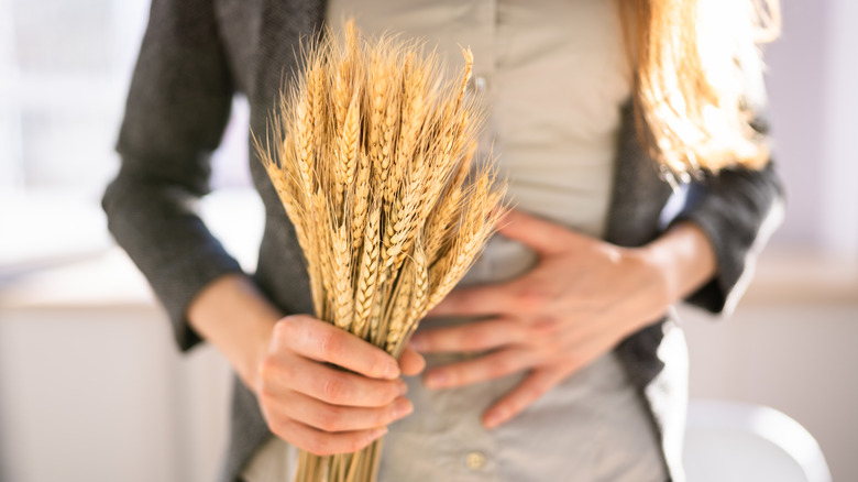 Person holding wheat