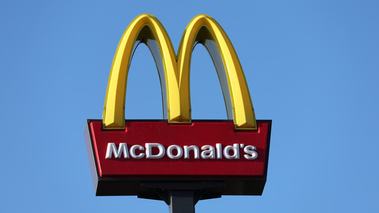 McDonald's sign blue sky 