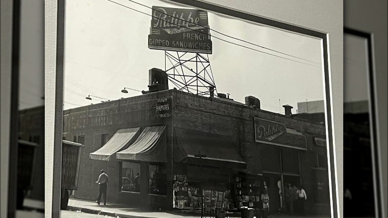 framed photo depicting old exterior of philippe restaurant