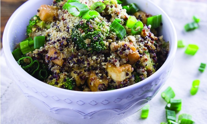 Asian Peanut Broccoli Quinoa