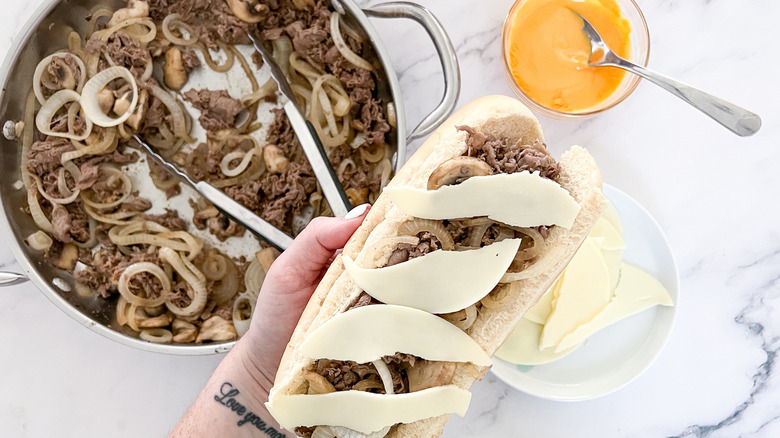 philly cheesesteak sandwich