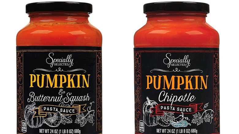 Specially Selected pumpkin pasta sauce varieties 