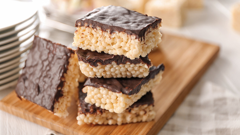 chocolate covered Rice Krispie treats