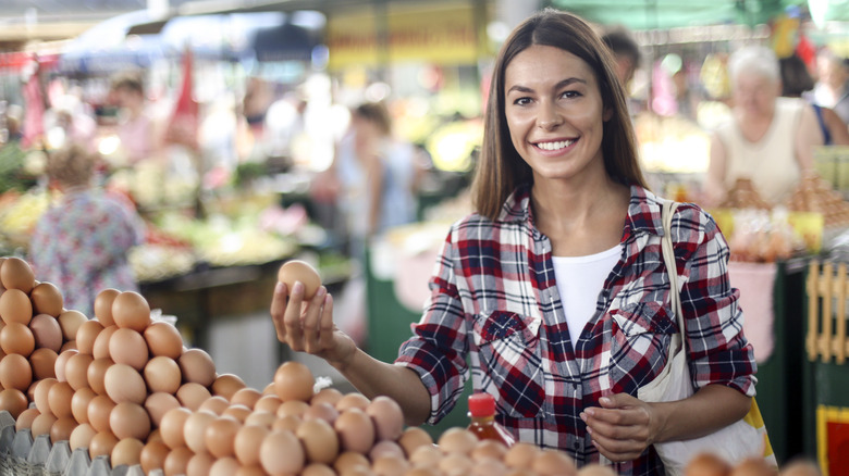 Eggs at the farmers market