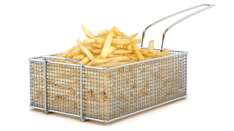 fries in deep fryer basket