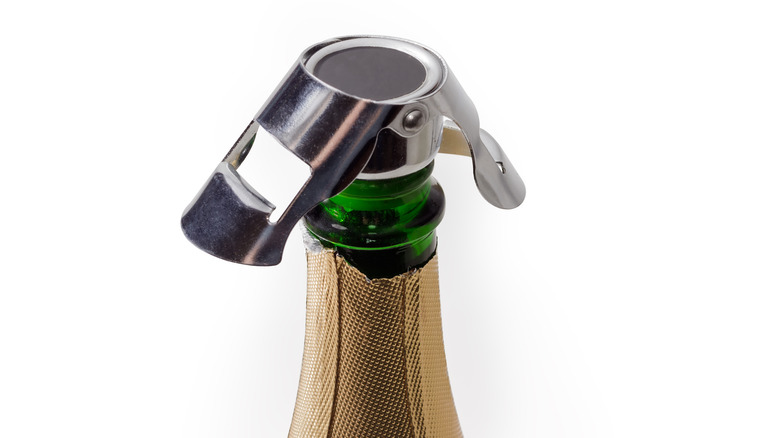 Champagne bottle with stopper