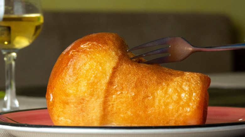 Plate of baba au rhum