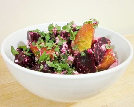 Baby Beets with Orange Blossom Water, Feta, and Mint