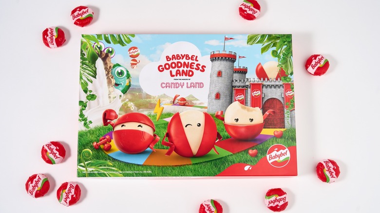 Babybel Goodness Land board game box with babybel cheese