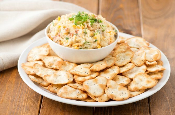 Bacon and Cheddar Dip with Almonds