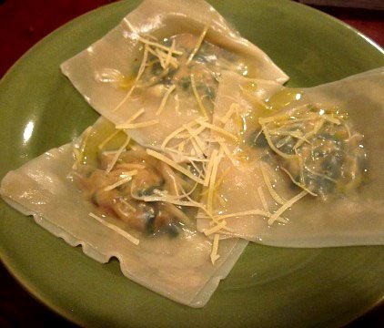 Baon and Swiss Chard Ravioli