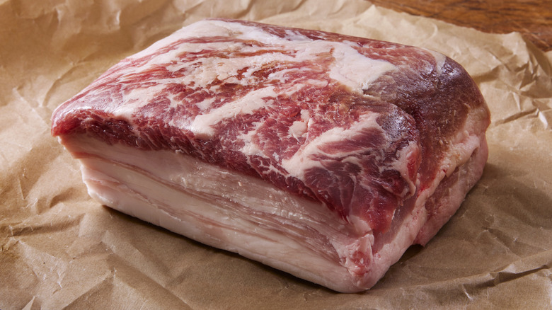 Slab of pork belly