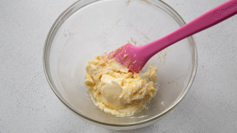 honey butter in a glass bowl