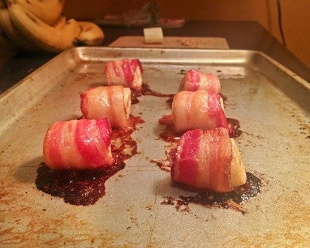 Bacon-Wrapped Banana Bites