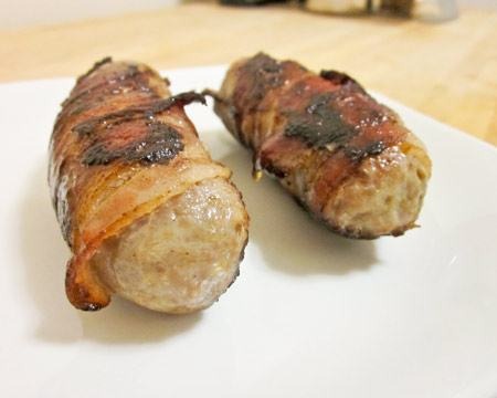 Bacon-Wrapped Bratwurst