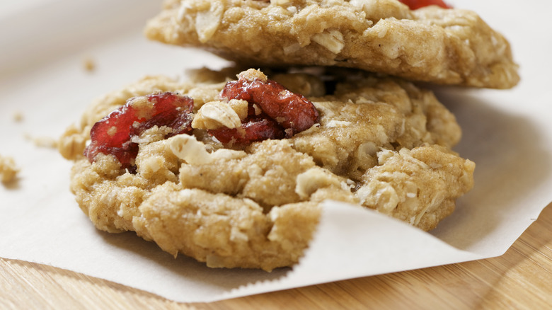 Cookies on wax paper