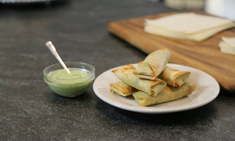 Baked Avocado and Feta Egg Rolls