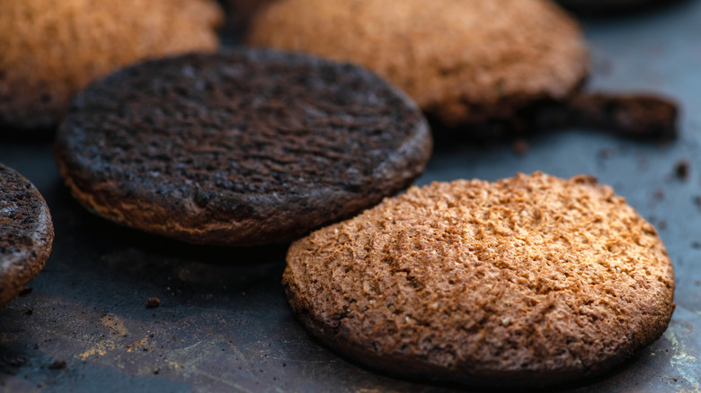 burned cookie flipped upside down