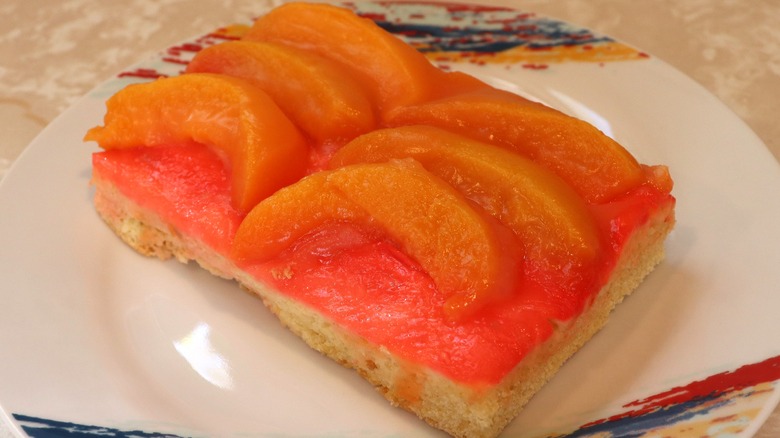 slice of Baltimore peach cake