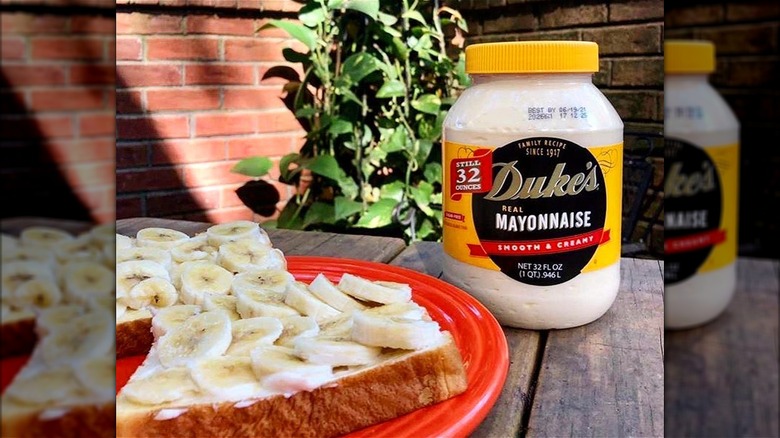 Banana and Duke's mayonnaise sandwich