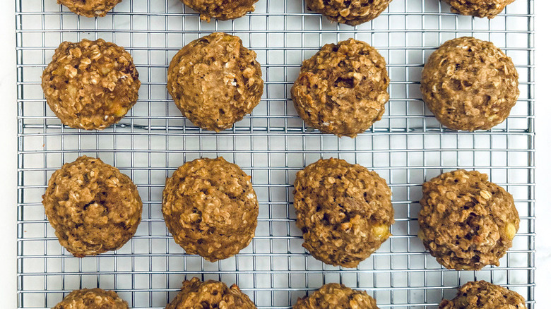 oatmeal cookies on wire rack