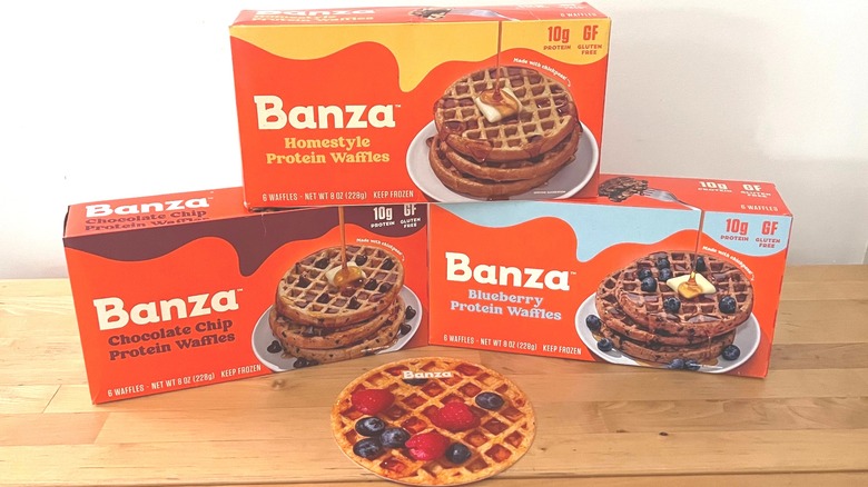 Banza Protein Waffle boxes