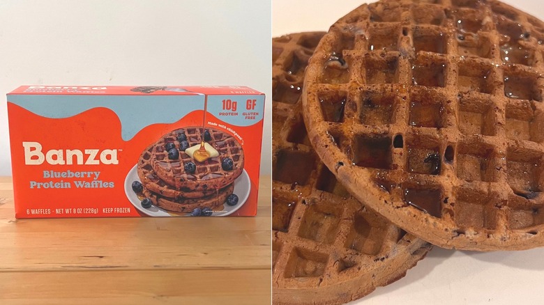 Banza Blueberry Protein Waffles