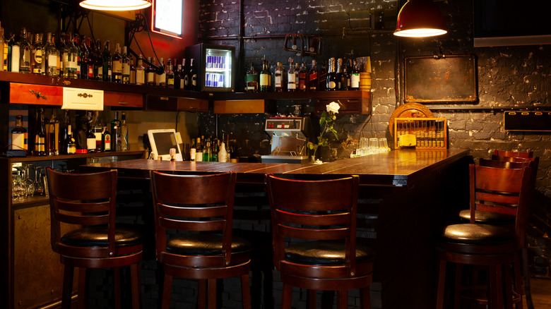 The interior of a pub in Europe 