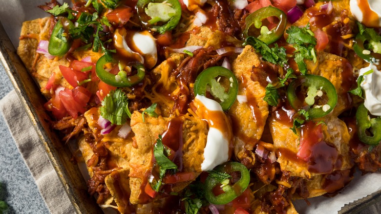 barbecue pulled pork nachos