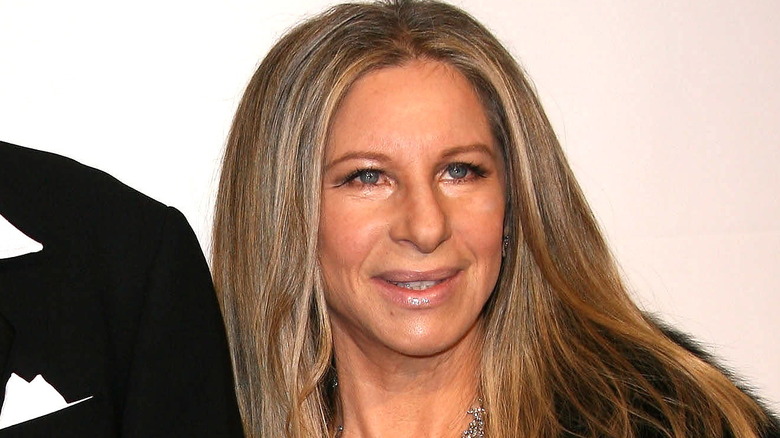 Barbra Streisand smirking