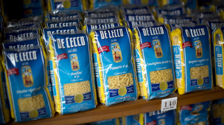 De Cecco pasta at store