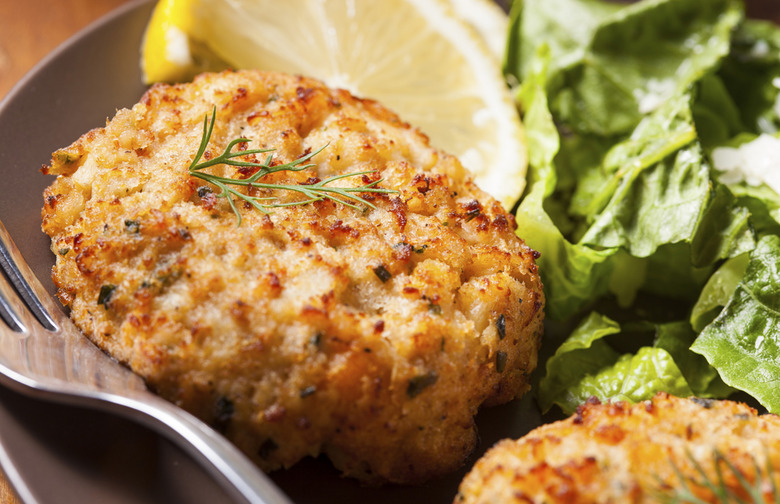 Basic Crab Cakes with Steamed Asparagus