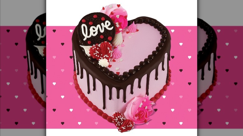 Baskin-Robbins heart-shaped ice cream cake