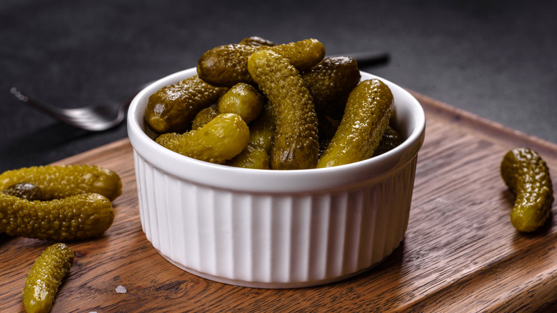 Pickles in a bowl