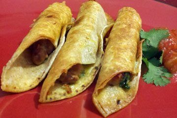 Bean and cheese taquitos