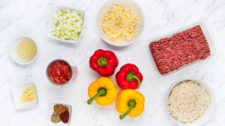 beef and cheddar stuffed peppers ingredients 