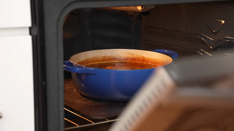 Beef stew in oven