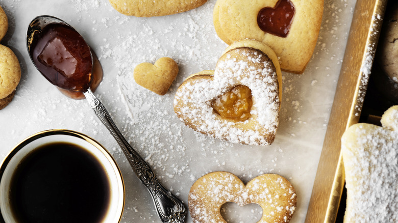 tea and cookies with spoon