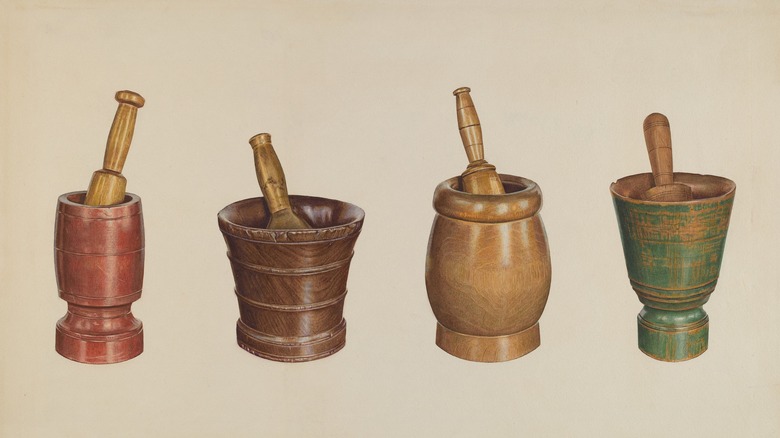 Mortar and pestles