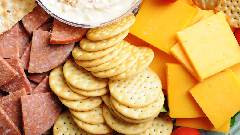 Meat cheese and crackers