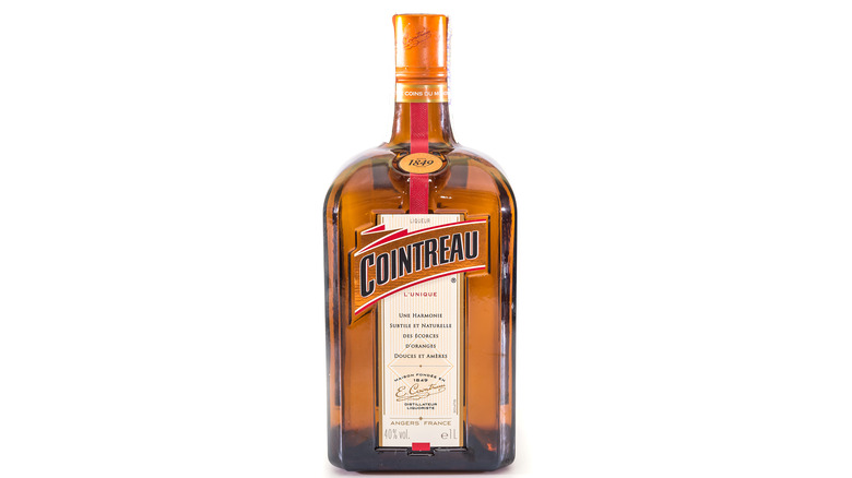 Bottle of Cointreau on white background