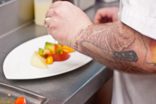 Plating Tomato Salad