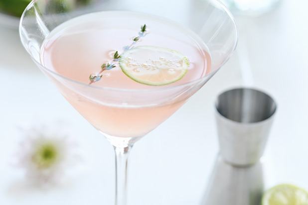 Best Seasonal Springtime Cocktail — Thyme, Lime, & Lavender Crisp