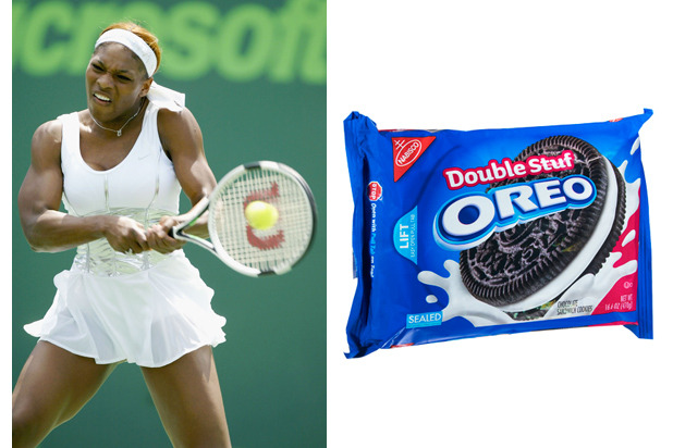 Venus Williams, Serena Williams, Peyton Manning, and Eli Manning and Double Stuf Oreos