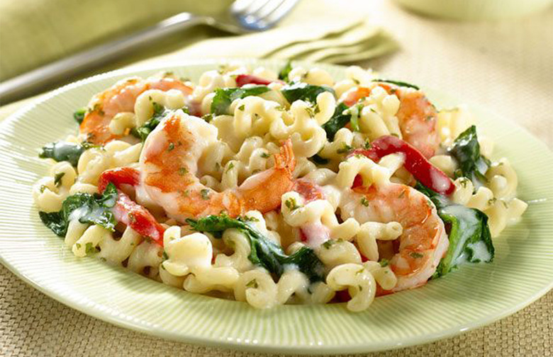 Four-Cheese Pasta With Shrimp and Spinach