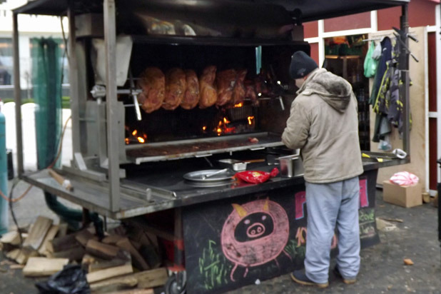 Pig Roast in Bratislava, Slovakia