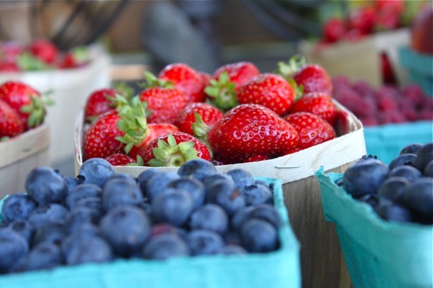 Strawberries, Cranberries, and Blueberries