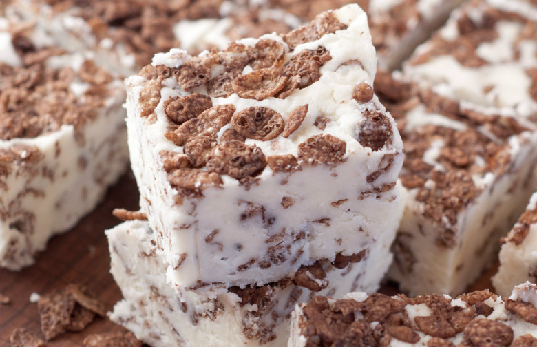 White Chocolate Cocoa Pebbles Fudge